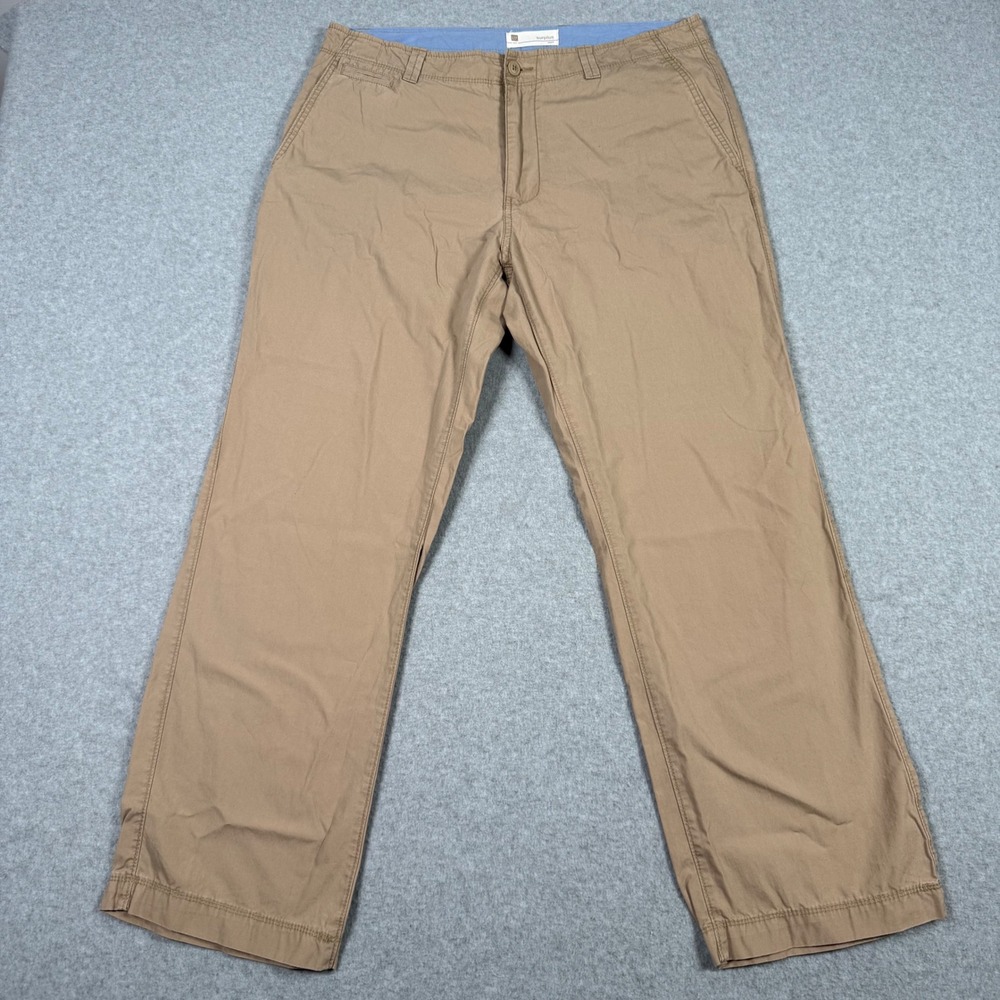 Gap Y2K Surplus Chino Pants Mens 35x30 Khaki Tan Straight Leg 100% Cotton